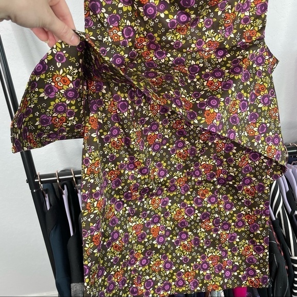 Betsey Johnson Flower Power Strapless Bustle Dress - Picture 4 of 11